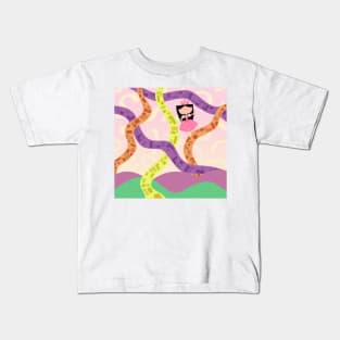 Yellow Sidewalk Kids T-Shirt